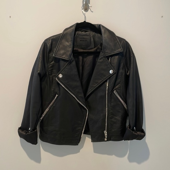 BlankNYC Vegan Leather Black Moto Jacket - Picture 3 of 8